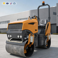 Compacteur routier vibrant mini de 1 tonne, autoporté, à double tambour, hydraulique, pour asphalte, avec moteur et pompe haute performance pour le compactage du sol