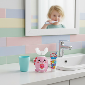 <span class=keywords><strong>Brosse</strong></span> à dents sonique 360° électrique, étui, <span class=keywords><strong>brosse</strong></span> à dents électrique pour enfants, rechargeable, <span class=keywords><strong>brosse</strong></span> à dents en bambou en forme de U, désinfectant pour <span class=keywords><strong>brosse</strong></span> à dents pour enfants, support <span class=keywords><strong>B</strong></span> - Product Image 1