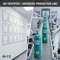 Gas de Hexafluorobutadieno C4F6 de Alta Pureza 99.999% 5N para Grabado HAR Avanzado en FAB de Semiconductores