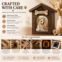 Urne funéraire de luxe en forme de maison pour animaux de compagnie, boîte à souvenirs en bois pour cendres de chiens et chats, vitrine commémorative pour photos, vente directe usine