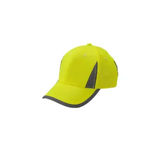 Chapéu esportivo reflexivo hi-vis unissex, chapéu de beisebol ao ar livre, 2021