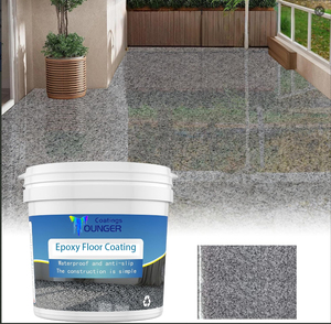 Revêtement de sol époxy effet marbre brillant, peinture imperméable, époxy intérieur et extérieur, peinture de sol autonivelante au sable coloré - Product Image 1