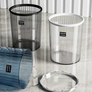 <span class=keywords><strong>Poubelle</strong></span> domestique à sélection rigoureuse, grande capacité, transparente, à ouverture supérieure, en forme de baril, en plastique, pour toilettes et salon - Product Image 3