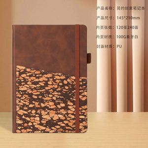 Customized Portable A5 Leather Cover Notebook Pen Holder Pocket Vintage Splicing Design Business Office Meetings Usa Mairun - Product Image 4