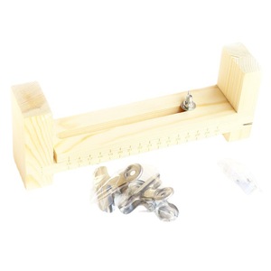 Bracciale in legno massello fatto a mano fai da te strumento ad ago multifunzione per magliaia intrecciatura stringhe spesse struttura di fissaggio stile semplice lana regalo - Product Image 5