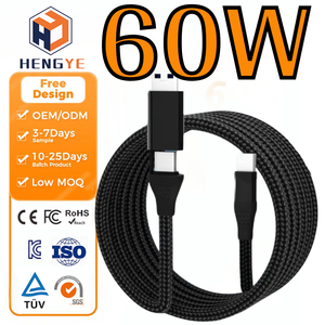 Charge super rapide Crod 1.5M PD Universal Type C à C USB à C Câble de téléphone rapide 60W Câble en nylon 2 en 1 - Product Image 1