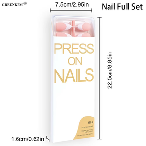 Gels doux 120/150 pièces amande ongles ensemble complet français court Art Patch rose français pointe presse sur les ongles - Product Image 6
