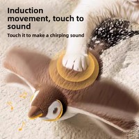Jouet d'oiseau vibrant électrique de marque KV avec simulation de chant d'oiseau, en peluche, jeu interactif, vente en gros transfrontalière