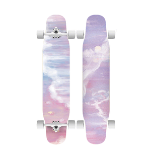 Skateboard Longboard Professionale a Quattro Ruote con Doppio Rocker per Ragazze, Tavola da Danza per Principianti Bambini, Deck in PU 104cm - Product Image 5