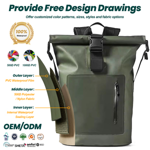 Custom Men <b>Roll</b>-Top PVC Dry Bag Waterproof <b>Backpack</b> Fully Waterproof Bag - Product Image 2