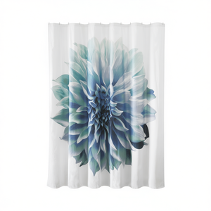 Cortina de Ducha de Algodón con Estampado Floral, Diseño Moderno de Flores, Decoración para Baño - Product Image 1