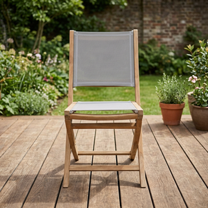 Indoteak Cradle Side Folding <b>Dining</b> <b>Chair</b>-Durable Lightweight Comfortable <b>Stackable</b> Modern Minimalist Design Park Farmhouse - Product Image 3