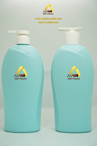 Bouteille en plastique 1L HDPE bleu clair pour emballage de shampooing gel douche nettoyant pour le visage lotion pelucheuse OEM - Product Image 5