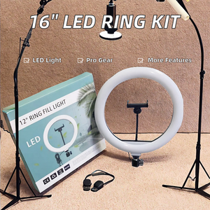 Kit d'éclairage annulaire professionnel en plastique de 12 pouces pour les créateurs de contenu vidéo, équipement d'éclairage photographique Led pour <span class=keywords><strong>studio</strong></span> en direct - Product Image 2