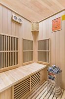 Sauna Offre Spéciale à infrarouge à spectre complet avec panneau de commande Sauna d'intérieur finlandais avec poêle à sauna