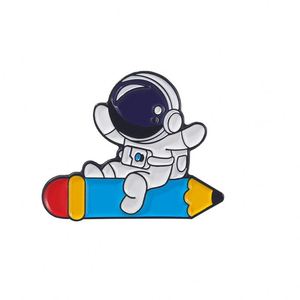 Broche émaillée inspirante 'Astronaute Spatial' en alliage, mignonne, pour vêtements et sacs pour femmes - Product Image 4