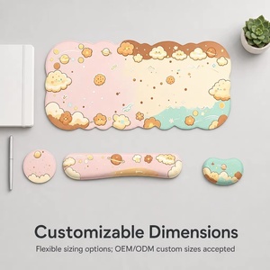 Alfombrilla de Ratón para Juegos Extendida de Diseño Personalizado, Reposamuñecas para Teclado, Cojín Reposamuñecas, Alfombrilla de Ratón Grande con Reposamuñecas, Juego de 4 Piezas - Product Image 4