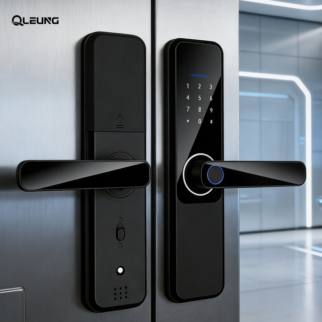 Keyless Entry Smart Door Lock with 8-Language System, Password Fingerprint Unlock, Tuya TTlock App for Home Apartment