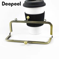 Cadre de sac à main carré en métal Deepeel BS291 pour sac, fermoir à pression, cadre de sac à main, cadre de pochette, fabrication de sacs DIY, accessoires de quincaillerie pour poignée de sac