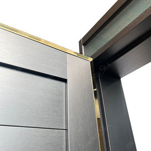 Moderne Personnalisé Design Européen <span class=keywords><strong>de</strong></span> Luxe Haute Qualité <span class=keywords><strong>Prix</strong></span> Bas Portes <span class=keywords><strong>de</strong></span> <span class=keywords><strong>Sécurité</strong></span> Extérieures Simples et Doubles en Acier <span class=keywords><strong>Prix</strong></span> - Product Image 5