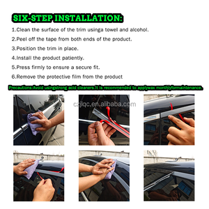 Bán buôn tùy chỉnh phụ kiện xe màu đen cửa Chrome cửa sổ trang trí đúc <span class=keywords><strong>TRIM</strong></span> Strip cho Toyota <span class=keywords><strong>Fortuner</strong></span> ggn165 2015-2025 - Product Image 6