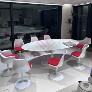 Luxuriöser Tulpen-Tisch aus Italienischem Carrara-Marmor mit Stühlen – Heiß Begehrter Esstisch für Küche & Esszimmer - Product Image 6