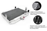 Pièces de VTT refroidisseur d'eau de moteur de performance radiateur en aluminium pour Suzuki KING QUAD 750 LT-A450 LT-A500 LT-A750 4x4 2007-2014