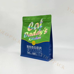 Bolsa de plástico PE de gran capacidad para gatos, refuerzo lateral, Ziplock, seco, para perros, peces, pájaros, mascotas, bolsa de embalaje de alimentos con cremallera - Product Image 1