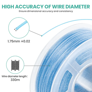 Filament <span class=keywords><strong>PLA</strong></span> de qualité industrielle SUNLU 1,75 mm bleu scintillant, 2,2 lb, <span class=keywords><strong>bobine</strong></span> de 1 kg, automatique, tolérance de diamètre de 1 an +/- 0,02 mm - Product Image 4