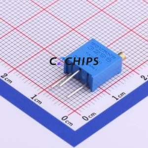 ตัวต้านทาน/โพเทนชิโอมิเตอร์แบบปรับได้สำหรับ3296Y-1-203LF ผ่านชิ้นส่วนรู (THT)-3P, ตัวต้านทาน9.5x4.8มม. 20Kohm 10% 500 100mw ppm/℃ - Product Image 1