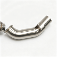 Peredam Panas SS304 Aliran Tinggi & Katalis 200 Sel Cocok untuk BMW N63 M850i G14 G15 G16 X5M G05 G30 M550i Downpipe Knalpot Performa Tinggi