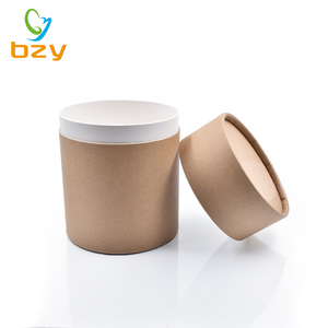 Vật liệu tái chế Kraft xi lanh ống bao bì Canister cửa sổ kim loại nắp rỗng <span class=keywords><strong>Composite</strong></span> lon Mặt Kem Matt cán - Product Image 3