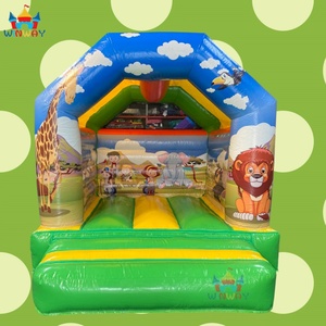 WINWAYTOYS Commercial Safari Jungle <b>Inflatable</b> Bouncy Castle PVC 4x3.5m for Sale - Product Image 2
