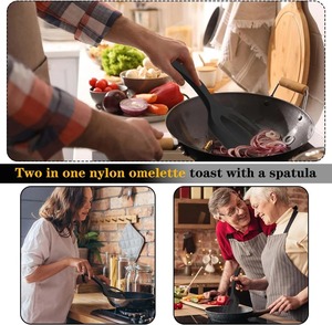 Nueva Espátula 2 en 1 con Pinzas para Voltear Huevos, Espátula de Nylon con Revestimiento Antiadherente para Hacer Panqueques, Pescado, Tostadas Francesas y Omelets - Product Image 5