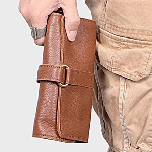 กระเป๋าคลัทช์หนังวัวแท้ Zenos Top-Grain ปิดด้วยซิป น้ำหนักเบา กันกระแทก สไตล์วินเทจอเนกประสงค์ ใส่ปากกาได้ - Product Image 1