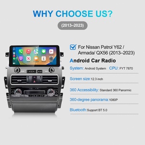 Radio para Auto Navihua con Nuevo Diseño de 12.3 Pulgadas, Android, GPS, Navegación y Multimedia para Nissan Armada Patrol Y62 Infiniti QX80 2010-2020 - Product Image 6