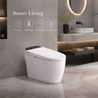 Toilette intelligente avec chasse d'eau Tornado, désodorisation automatique, télécommande et siège chauffant