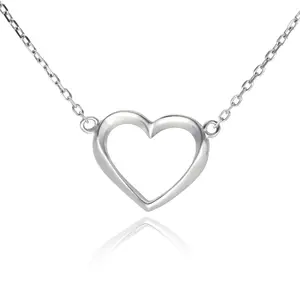 Custom Cross Woman Heart Pendant 925 Sterling Silver Jewelry Necklace