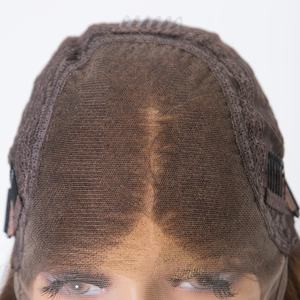 Perruques en dentelle HD <span class=keywords><strong>Lexa</strong></span> Brunette Balayage Cheveux vierges européens Remy Cheveux humains Nœuds simples Perruques en dentelle HD pour petite tête - Product Image 6