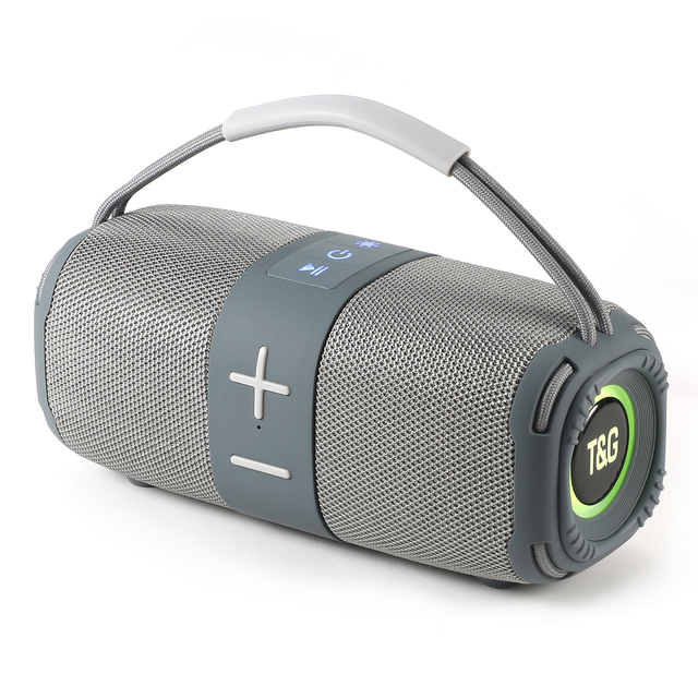 TG668 New High-volume Dynamic Sound Blue Tooth Speaker Two-channel LED Diaphragm Portable Fabric Wireless Speaker