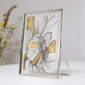 5x7 độ nét cao vàng kim loại khung ảnh với plexiglass Bìa tùy chỉnh in cho bàn hiển thị của hình ảnh - Product Image 3