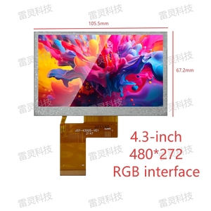 Écran LCD TFT de 4,3 pouces, résolution 480x272, rétroéclairage LED, interface RGB parallèle - Product Image 3