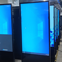 Meilleures ventes Écran publicitaire vertical intelligent LCD de 75 pouces Affichage numérique Totem sur pied Écran tactile Kiosque pour aéroport