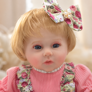 BAkwbwBY Bambola Reborn Personalizzata da 18 Pollici, Realistica, con Corpo in Cotone, Morbida, Capelli Biondi, Occhi Aperti, per Vendita all'Ingrosso - Product Image 2