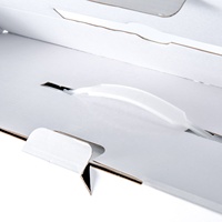 Boîte à chapeau Fedora en carton blanc personnalisée, boîte d'expédition de luxe pour chapeau Fedora, emballage avec poignée en plastique