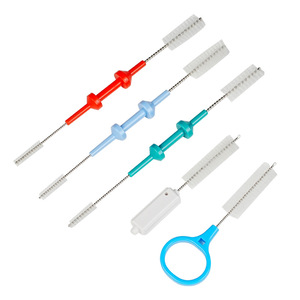 Cepillos de limpieza para equipos médicos, incluyendo cepillos para limpiar tubos traqueales y laríngeos, son fabricados con cerdas de nailon. - Product Image 1