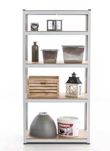 대용량 5단 수직 금속 선반 아연 도금 녹 방지 작업장 및 지하실 보관 선반 - Product Image 3