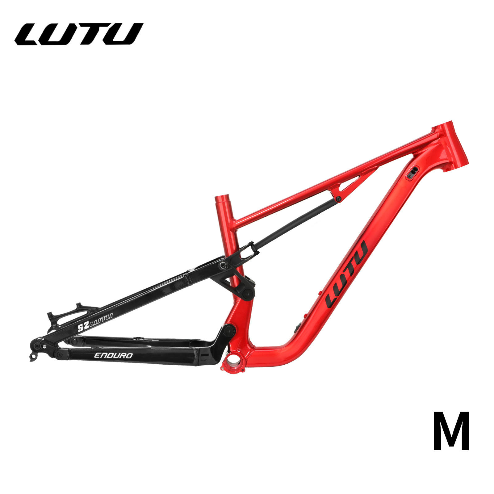 Lutu 26/ Soft Tail Mountain Bike Frame Integrated Five-Way Forged  Downhill DH Disc Aluminium Off-Road Bicycle