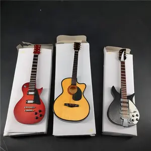 Guitare miniature en bois avec support et étui Mini instrument de