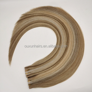 Extensions de cheveux à trame papillon <span class=keywords><strong>P8</strong></span>/613/18/60, trame sans couture, fixation par perles, sans ruban adhésif, pointes pleines, cheveux humains vierges de qualité supérieure - Product Image 4